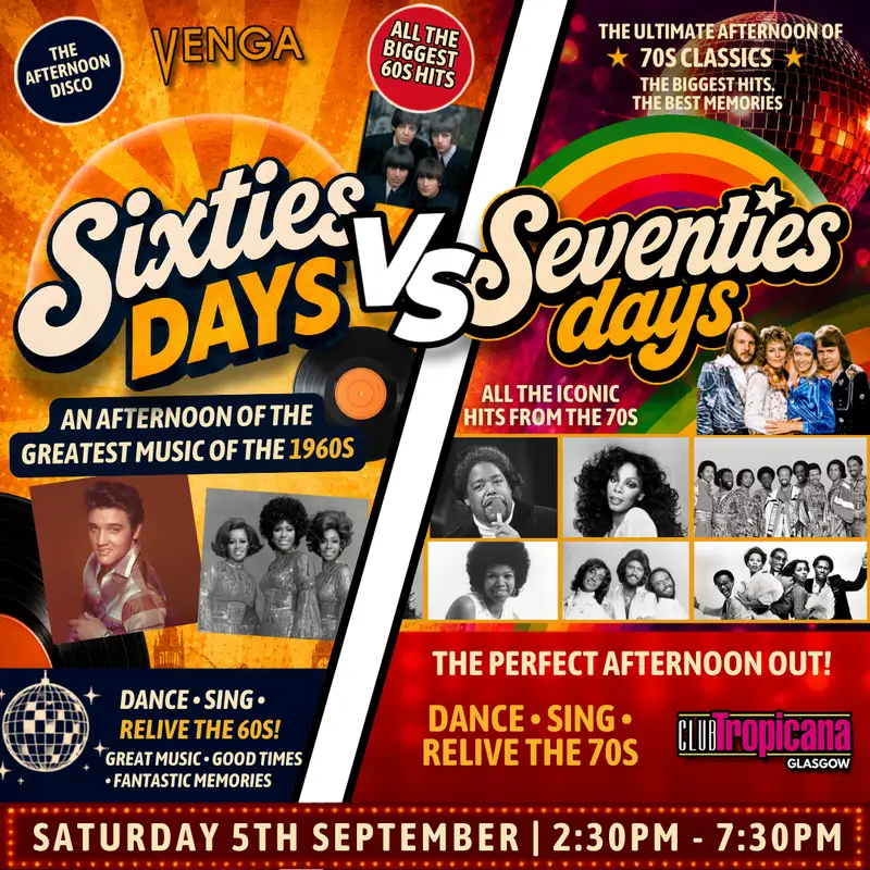 60s Vs 70s Days | Glasgow | 5th September